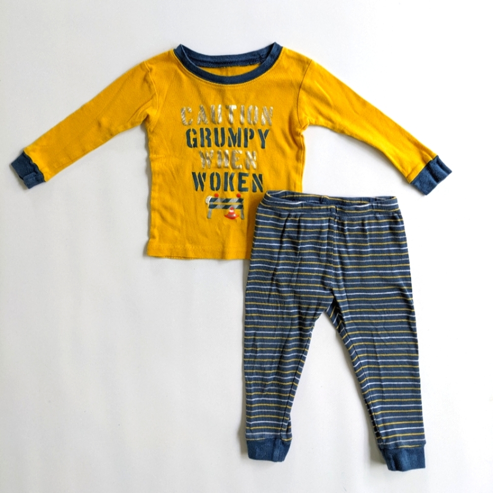Carter's Caution Grumpy When Woken Pajamas Set